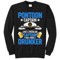 Pontoon Captain Like A Regular Captain Only More Drunker Beer Tall Sweatshirt