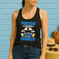 Pontoon Captain Like A Regular Captain Only More Drunker Beer Womens Tank Top