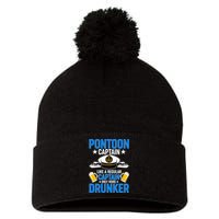 Pontoon Captain Like A Regular Captain Only More Drunker Beer Pom Pom 12in Knit Beanie
