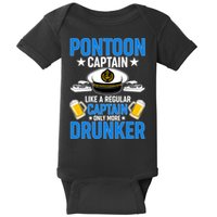 Pontoon Captain Like A Regular Captain Only More Drunker Beer Baby Bodysuit