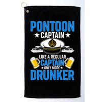 Pontoon Captain Like A Regular Captain Only More Drunker Beer Golf Towel