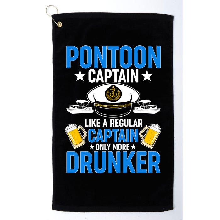 Pontoon Captain Like A Regular Captain Only More Drunker Beer Golf Towel
