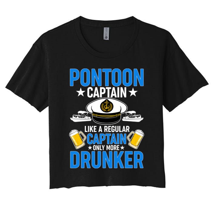 Pontoon Captain Like A Regular Captain Only More Drunker Beer Crop Top