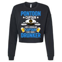 Pontoon Captain Like A Regular Captain Only More Drunker Beer Cropped Pullover Crew