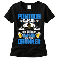 Pontoon Captain Like A Regular Captain Only More Drunker Beer Womens T-Shirt