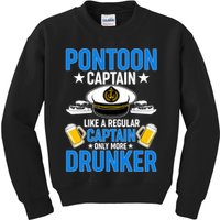 Pontoon Captain Like A Regular Captain Only More Drunker Beer Kids Sweatshirt