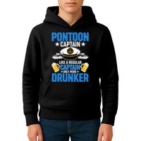 Pontoon Captain Like A Regular Captain Only More Drunker Beer Kids Hoodie