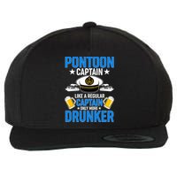 Pontoon Captain Like A Regular Captain Only More Drunker Beer Wool Snapback Cap