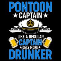 Pontoon Captain Like A Regular Captain Only More Drunker Beer Wool Snapback Cap