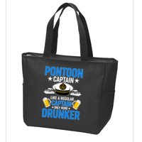 Pontoon Captain Like A Regular Captain Only More Drunker Beer Zip Tote Bag