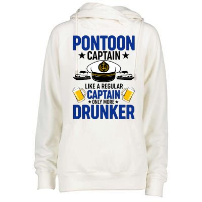 Pontoon Captain Like A Regular Captain Only More Drunker Beer Womens Funnel Neck Pullover Hood