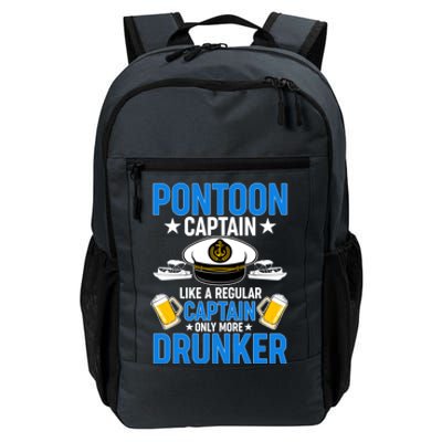 Pontoon Captain Like A Regular Captain Only More Drunker Beer Daily Commute Backpack