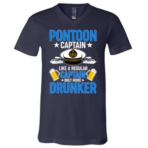 Pontoon Captain Like A Regular Captain Only More Drunker Beer V-Neck T-Shirt