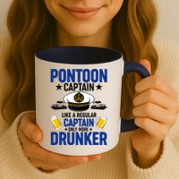 Pontoon Captain Like A Regular Captain Only More Drunker Beer Mug
