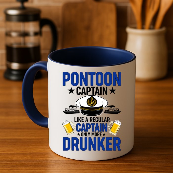 Pontoon Captain Like A Regular Captain Only More Drunker Beer Mug