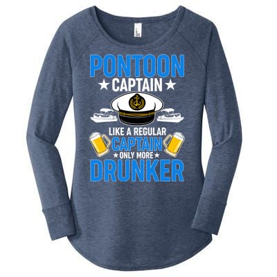 Pontoon Captain Like A Regular Captain Only More Drunker Beer Women's Perfect Tri Tunic Long Sleeve Shirt