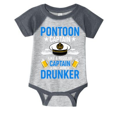 Pontoon Captain Like A Regular Captain Only More Drunker Beer Infant Baby Jersey Bodysuit