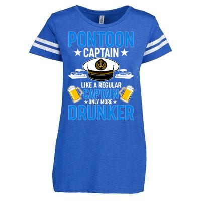 Pontoon Captain Like A Regular Captain Only More Drunker Beer Enza Ladies Jersey Football T-Shirt