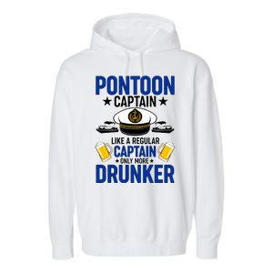 Pontoon Captain Like A Regular Captain Only More Drunker Beer Garment-Dyed Fleece Hoodie