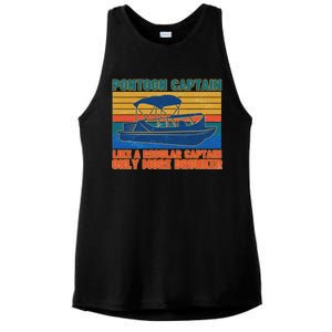 Pontoon Drunk Captain Ladies PosiCharge Tri-Blend Wicking Tank