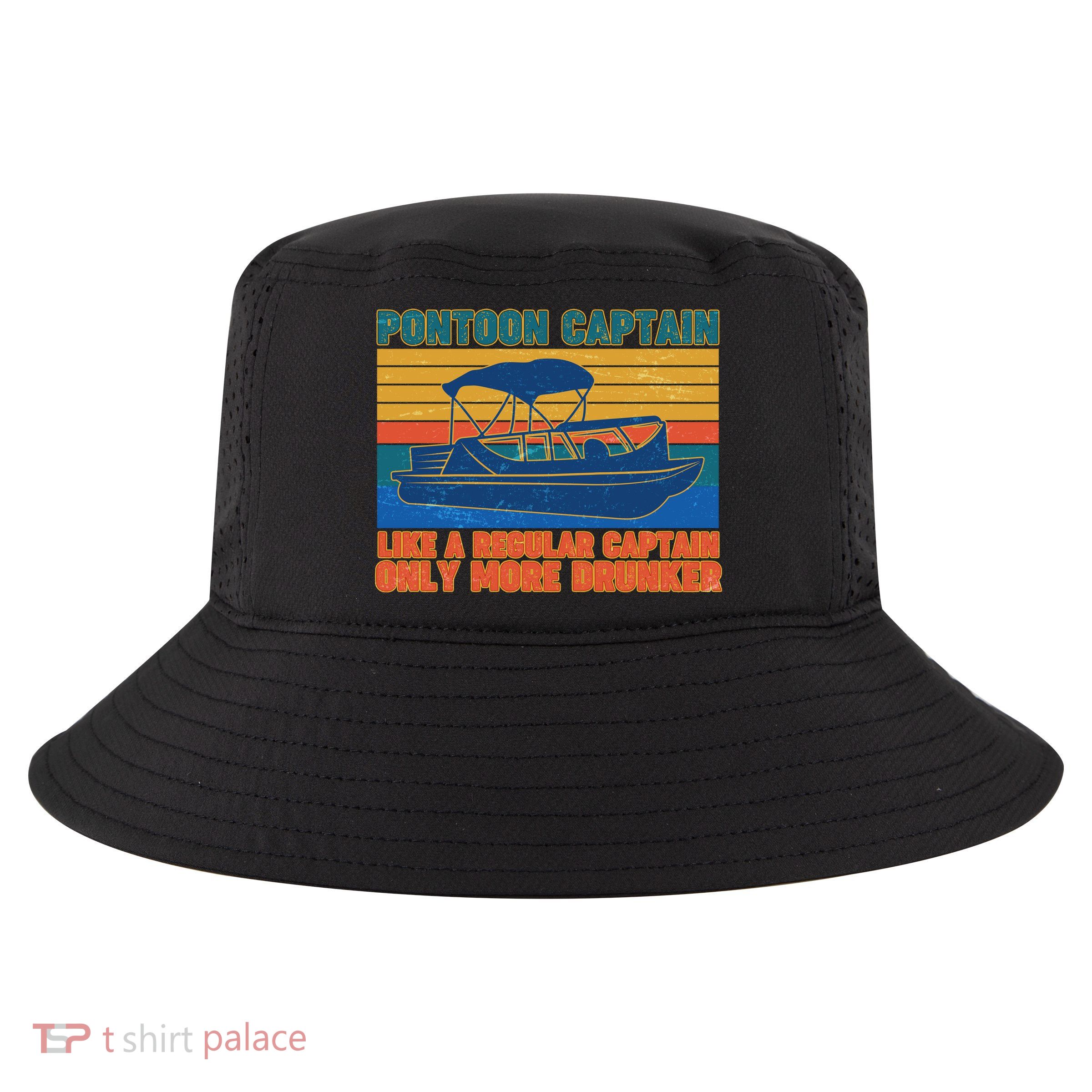 Pontoon Drunk Captain Cool Comfort Performance Bucket Hat