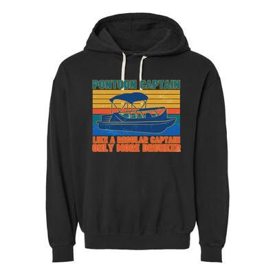 Pontoon Drunk Captain Garment-Dyed Fleece Hoodie