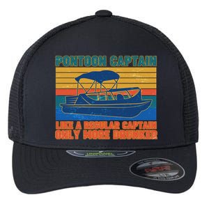 Pontoon Drunk Captain Flexfit Unipanel Trucker Cap