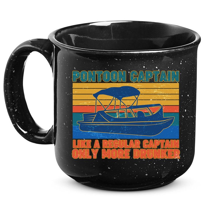 Pontoon Drunk Captain 15oz Campfire Ceramic Mug