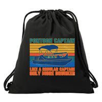 Pontoon Drunk Captain Drawstring Bag