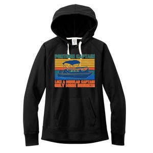 Pontoon Drunk Captain Women's Fleece Hoodie