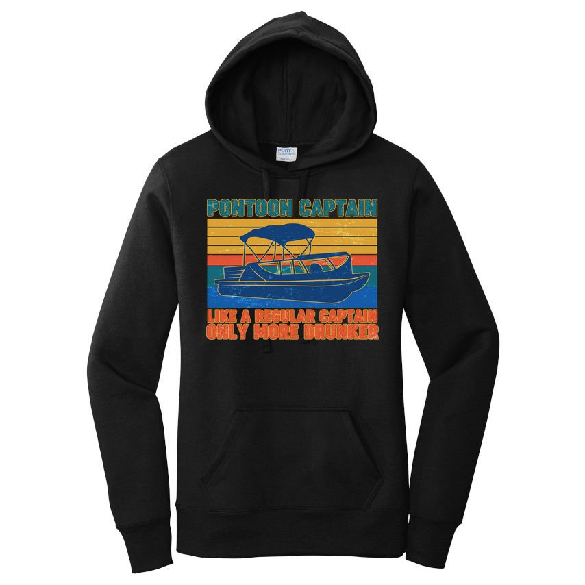 Pontoon Drunk Captain Women's Pullover Hoodie