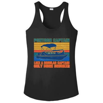 Pontoon Drunk Captain Ladies PosiCharge Competitor Racerback Tank