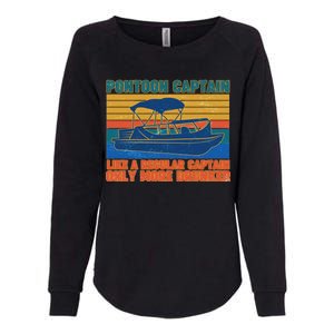 Pontoon Drunk Captain Womens California Wash Sweatshirt