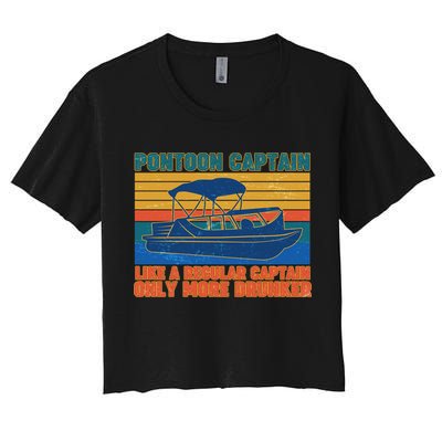 Pontoon Drunk Captain Crop Top