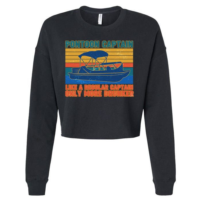 Pontoon Drunk Captain Cropped Pullover Crew