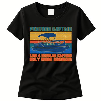 Pontoon Drunk Captain Womens T-Shirt