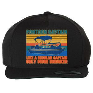 Pontoon Drunk Captain Wool Snapback Cap