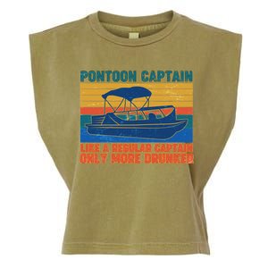 Pontoon Drunk Captain Garment-Dyed Women's Muscle Tee