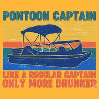 Pontoon Drunk Captain Pom Pom 12in Knit Beanie
