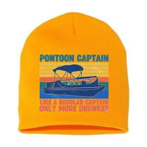 Pontoon Drunk Captain Short Acrylic Beanie