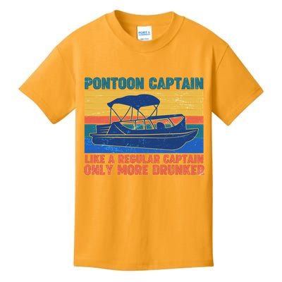 Pontoon Drunk Captain Kids T-Shirt