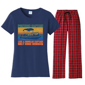 Pontoon Drunk Captain Women's Flannel Pajama Set