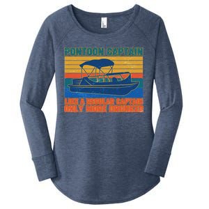 Pontoon Drunk Captain Women's Perfect Tri Tunic Long Sleeve Shirt