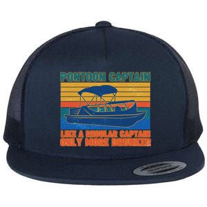 Pontoon Drunk Captain Flat Bill Trucker Hat