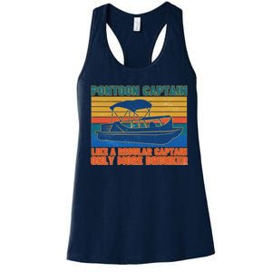 Pontoon Drunk Captain Women's Racerback Tank