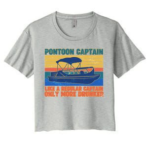 Pontoon Drunk Captain Women's Crop Top Tee