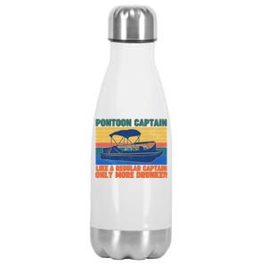 Pontoon Drunk Captain Stainless Steel Insulated Water Bottle