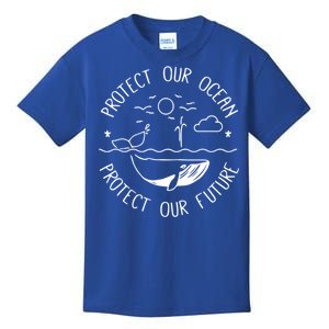 Protect Our Ocean Protect Our Future Whale Ocean Cute Gift Kids T-Shirt