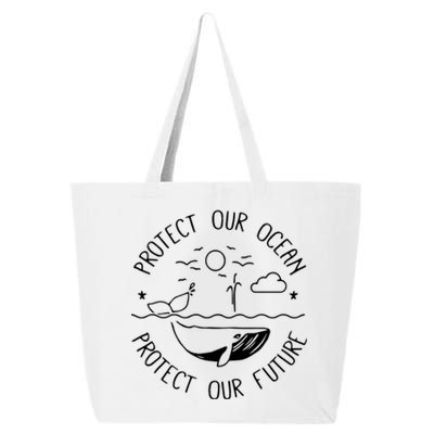 Protect Our Ocean Protect Our Future Whale Ocean Cute Gift 25L Jumbo Tote