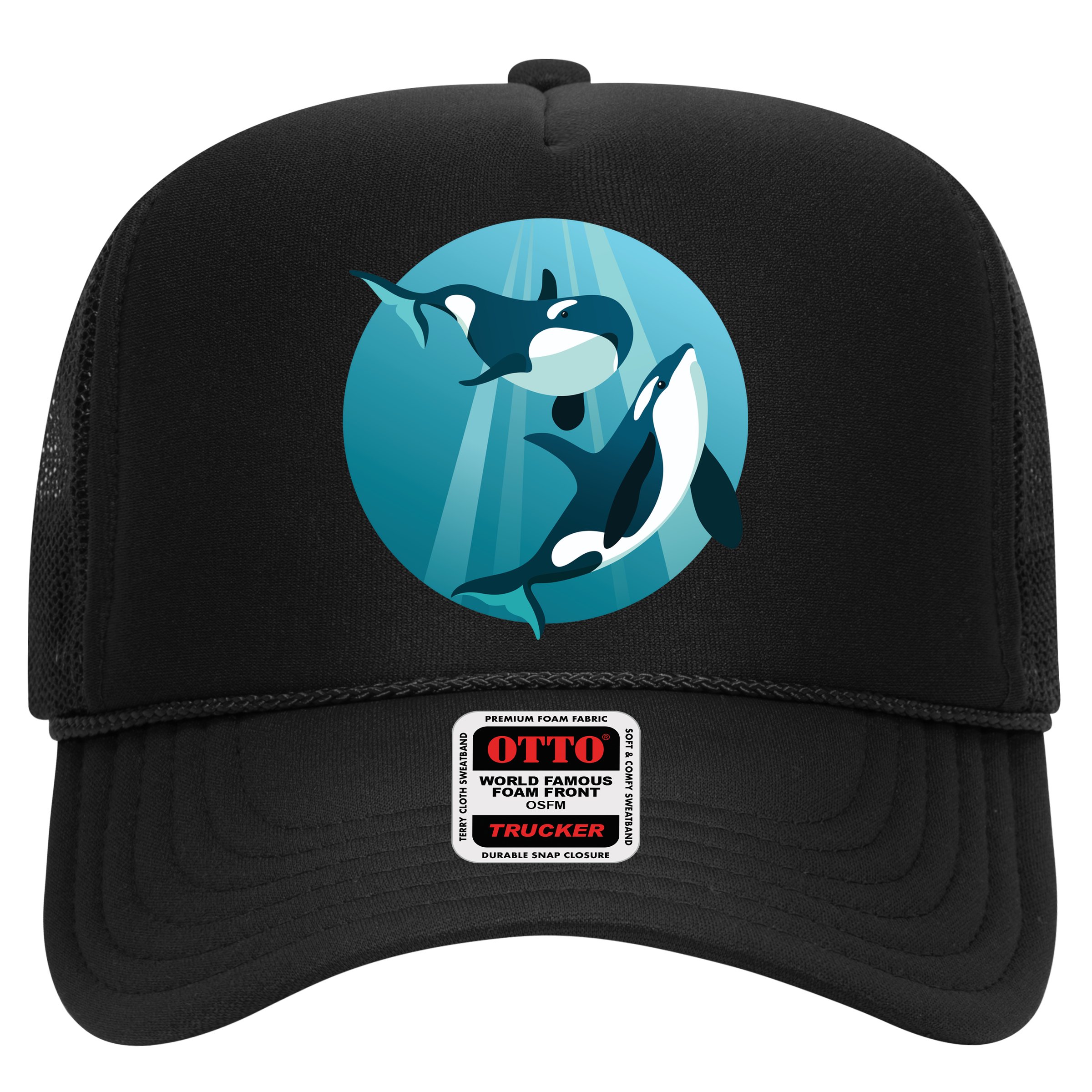 Pair Of Orcas Swimming Hat